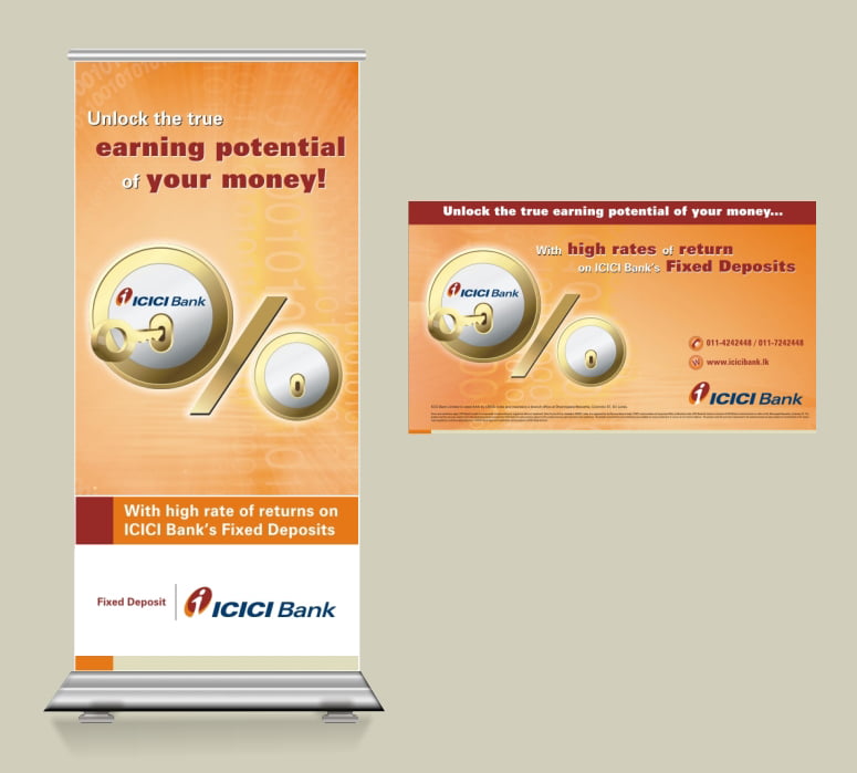 ICICI Bank Fixed deposits standee _bee branding