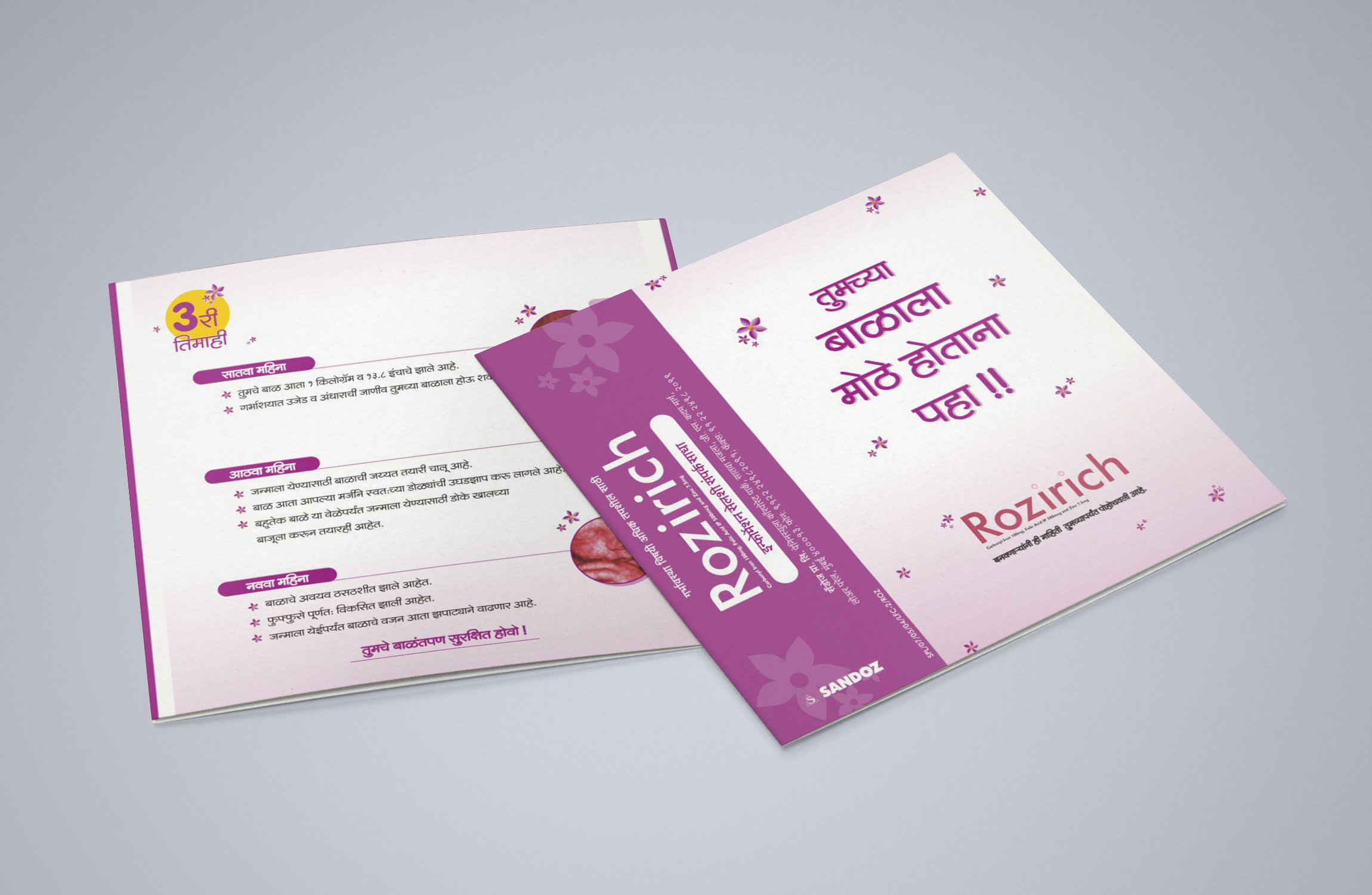 Stages of Pregnancy leaflet Marathi